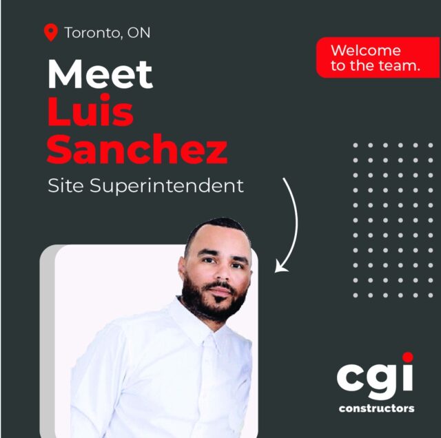 We are pleased to welcome two new members to the CGI team. Luis joins our Toronto team as our new Site Superintendent and Ian joins our Victoria team as our new Health and Safety Coordinator. Welcome to CGI – we’re thrilled to have you join the CGI team!
#CGIConstructors #welcomeonboard #newteammember