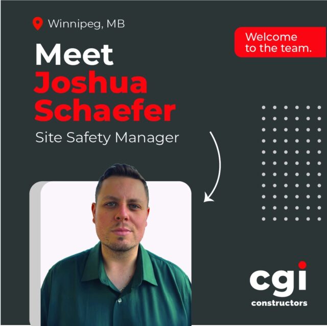 We’re thrilled to welcome Joshua Schaefer to our team as Site Safety Leader!
His passion for safety and commitment to excellence make him an incredible addition.

Welcome aboard, Joshua!

#CGIConstructors #welcomeonboard #newteammember